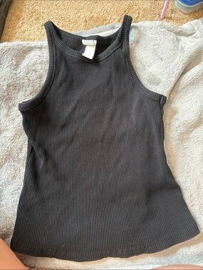 H&M Black Ribbed Tank Top